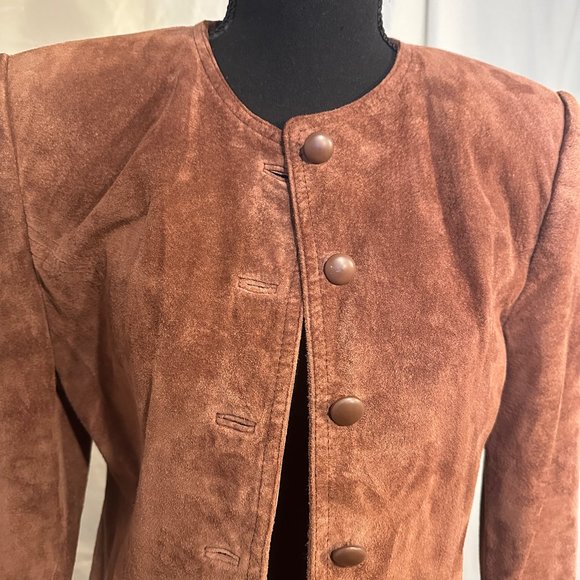 Vintage Lord & Taylor Suede Cropped Jacket - Picture 10 of 16